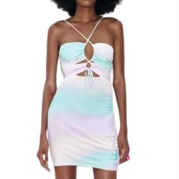 Zara Ruched Gradient Mini Dress - Picture 3 of 3